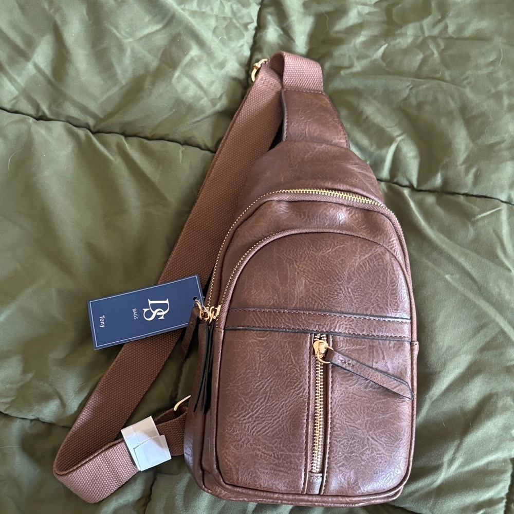Brown Leather Sling Bag